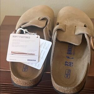 Birkenstock Tan Soft Footbed Loafers
